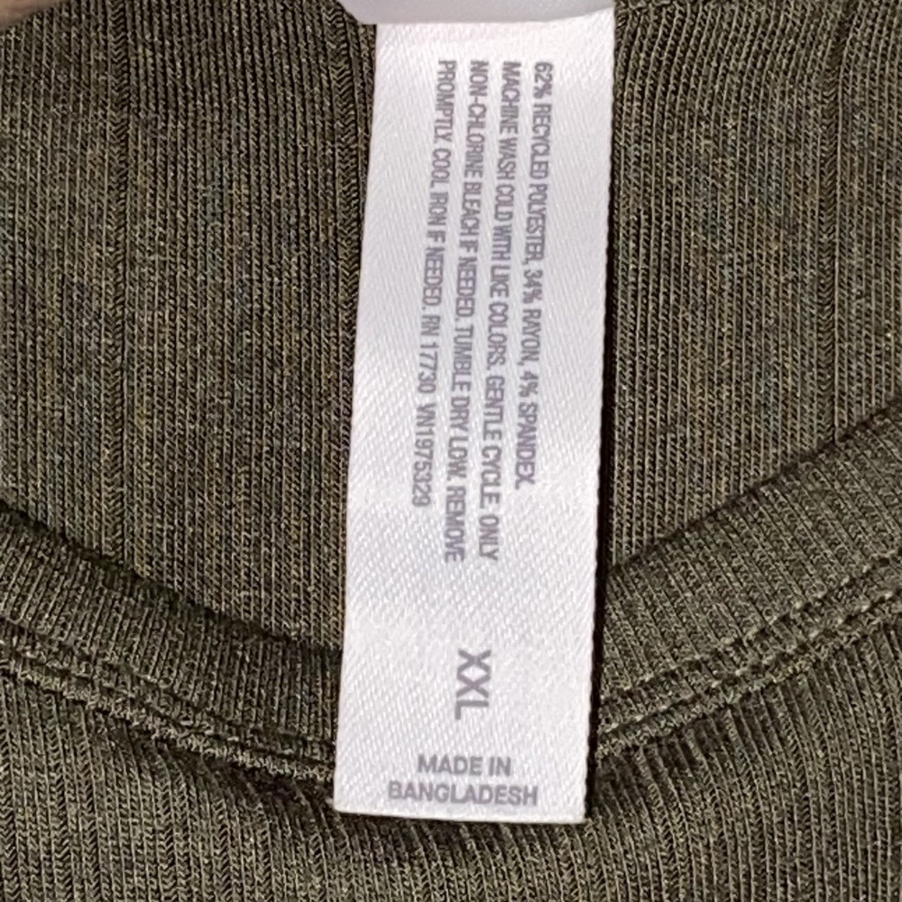 Auden Women's Pullover Sleepwear Tank Top 2XL Olive Green Soft NWT Lightweight - Picture 6 of 6